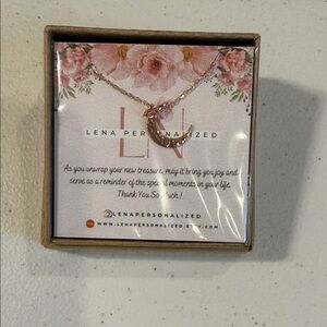 Rose Gold Crescent Necklace